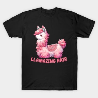 Hairstylist Drama Llama for pink hair lovers T-Shirt